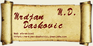 Mrđan Dašković vizit kartica